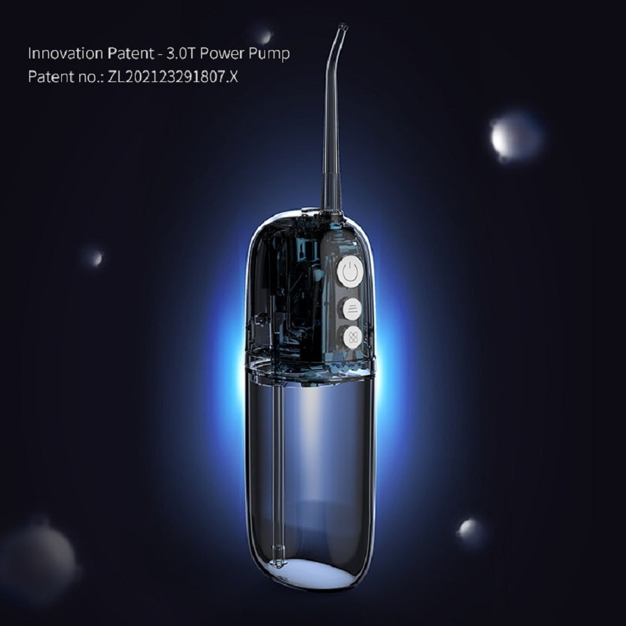 Portable Water Flosser | Rechargeable, Waterproof Dental Cleaner with 4 Nozzles