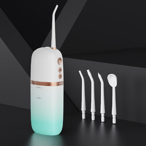 Portable Water Flosser | Rechargeable, Waterproof Dental Cleaner with 4 Nozzles